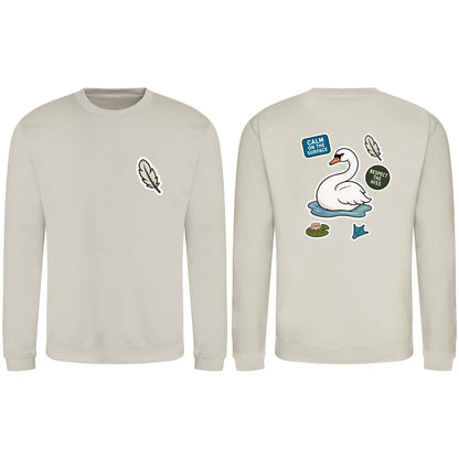 Calm on the Surface Adult Sweatshirt - Badges of the Wild Natural Stone colour variant image