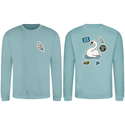 Calm on the Surface Adult Sweatshirt - Badges of the Wild Seafoam colour variant image