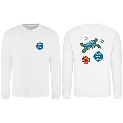 Save Our Seas Adult Sweatshirt - Badges of the Wild Arctic White colour variant image