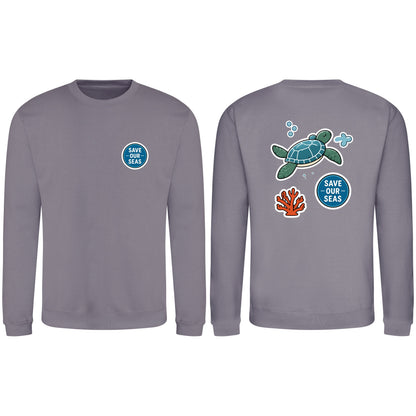 Save Our Seas Adult Sweatshirt - Badges of the Wild Dusty Lilac colour variant image