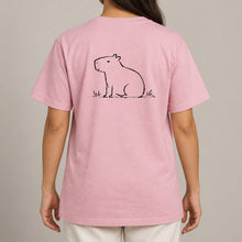 Calm Capybara Adult Unisex T-shirt from the Wild Lines Range lead image