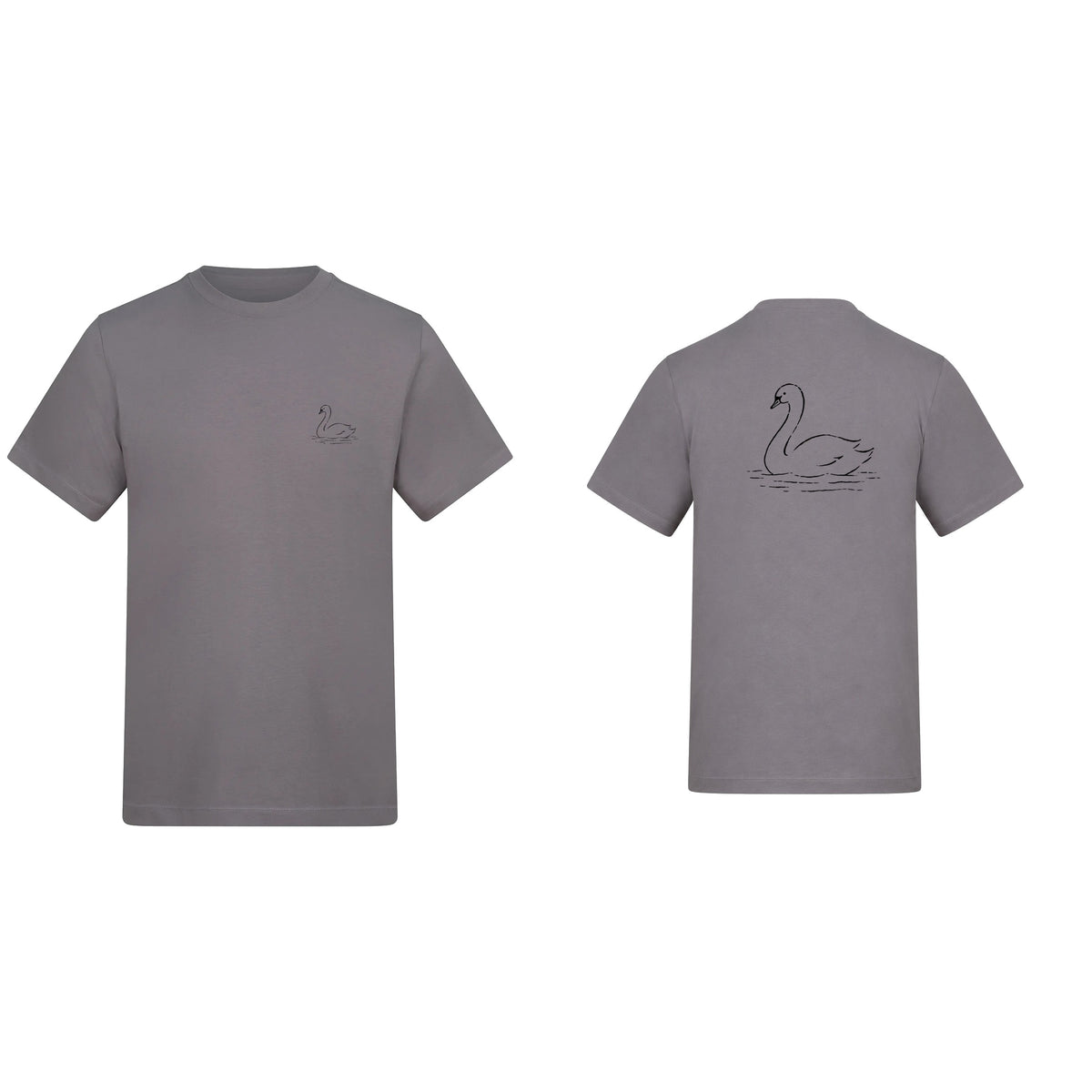 Gliding Swan Adult Unisex T-shirt from the Wild Lines Range Dusty Lilac colour variant image