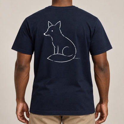 Poised Fox Adult Unisex T-shirt from the Wild Lines Range lead image