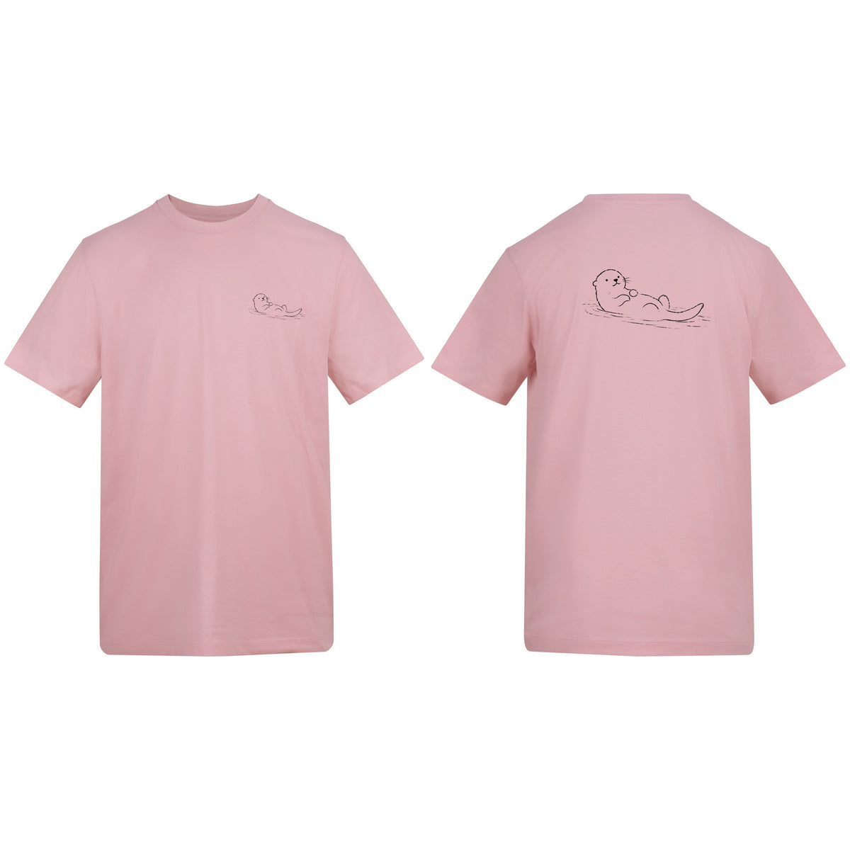 Floating Otter Adult Unisex T-shirt from the Wild Lines Range