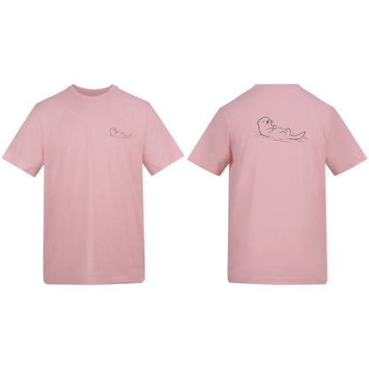 Floating Otter Adult Unisex T-shirt from the Wild Lines Range