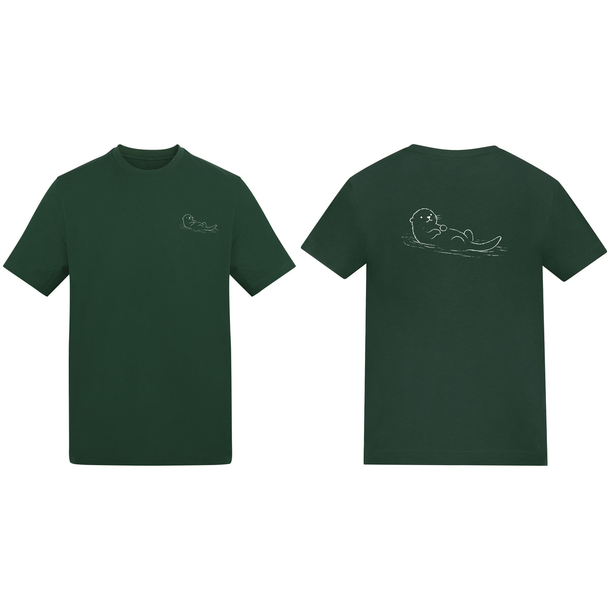 Floating Otter Adult Unisex T-shirt from the Wild Lines Range