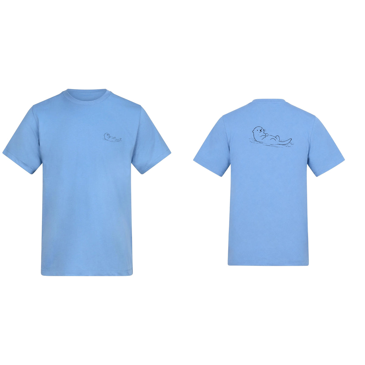 Floating Otter Adult Unisex T-shirt from the Wild Lines Range