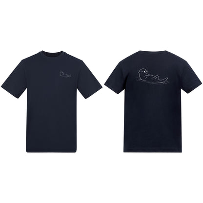 Floating Otter Adult Unisex T-shirt from the Wild Lines Range