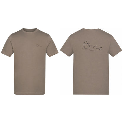 Floating Otter Adult Unisex T-shirt from the Wild Lines Range