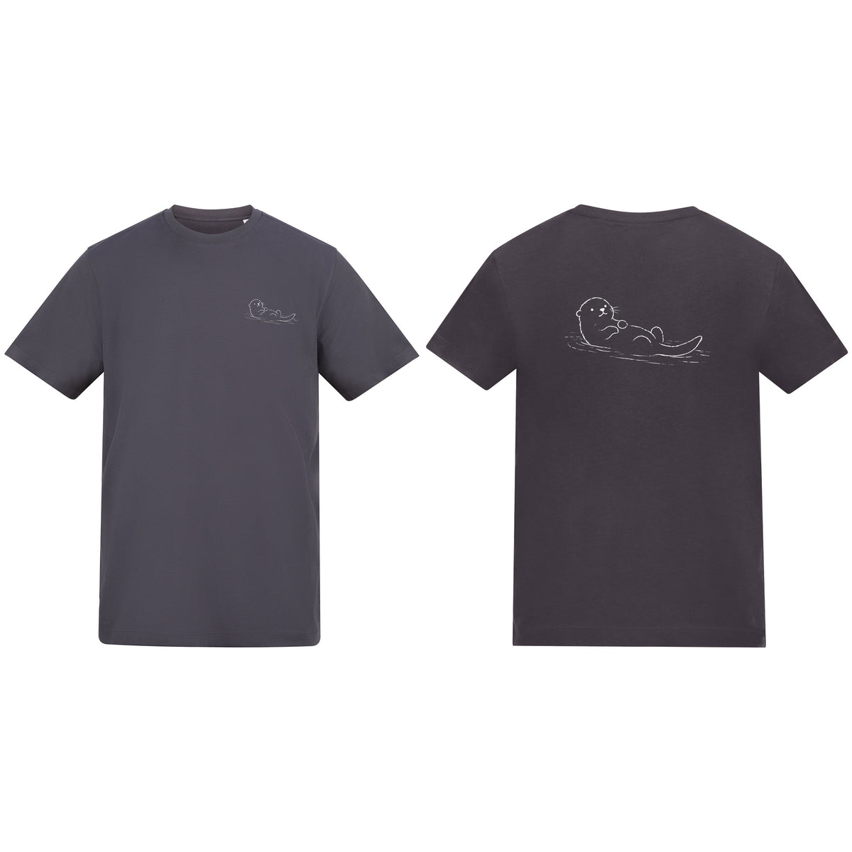 Floating Otter Adult Unisex T-shirt from the Wild Lines Range