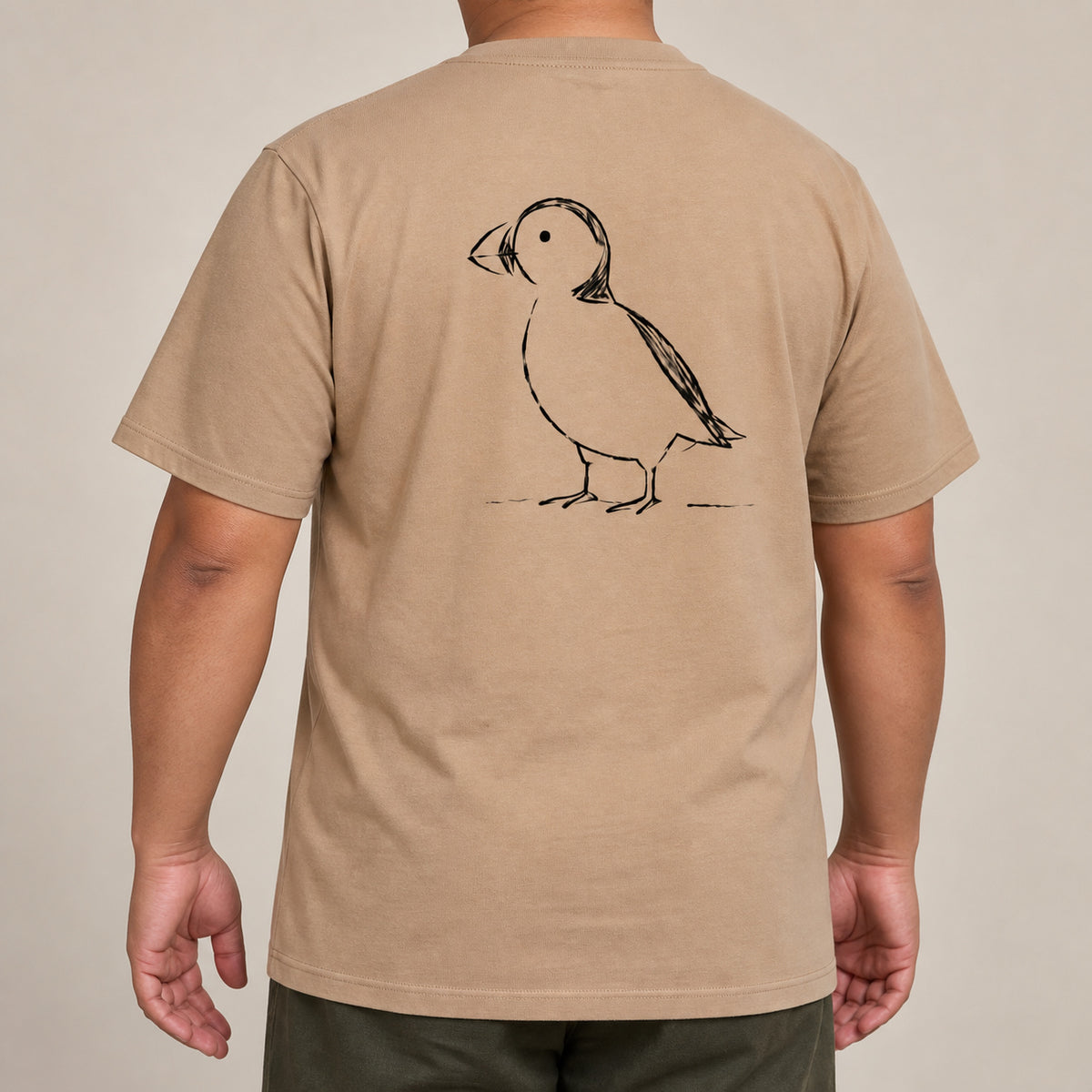 Proud Puffin Adult Unisex T-shirt from the Wild Lines Range lead image