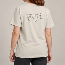 Hanging Sloth Adult Unisex T-shirt from the Wild Lines Range lead image