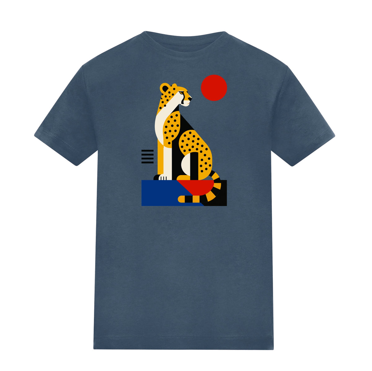Poised Cheetah Adult Unisex T-shirt from the Modern Menagerie Range