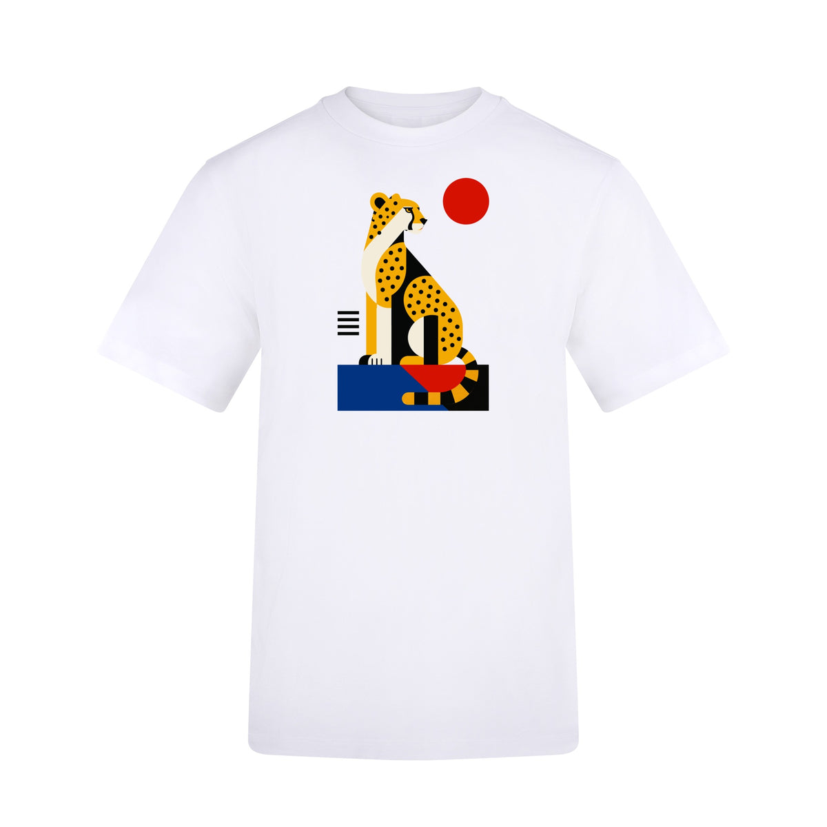 Poised Cheetah Adult Unisex T-shirt from the Modern Menagerie Range