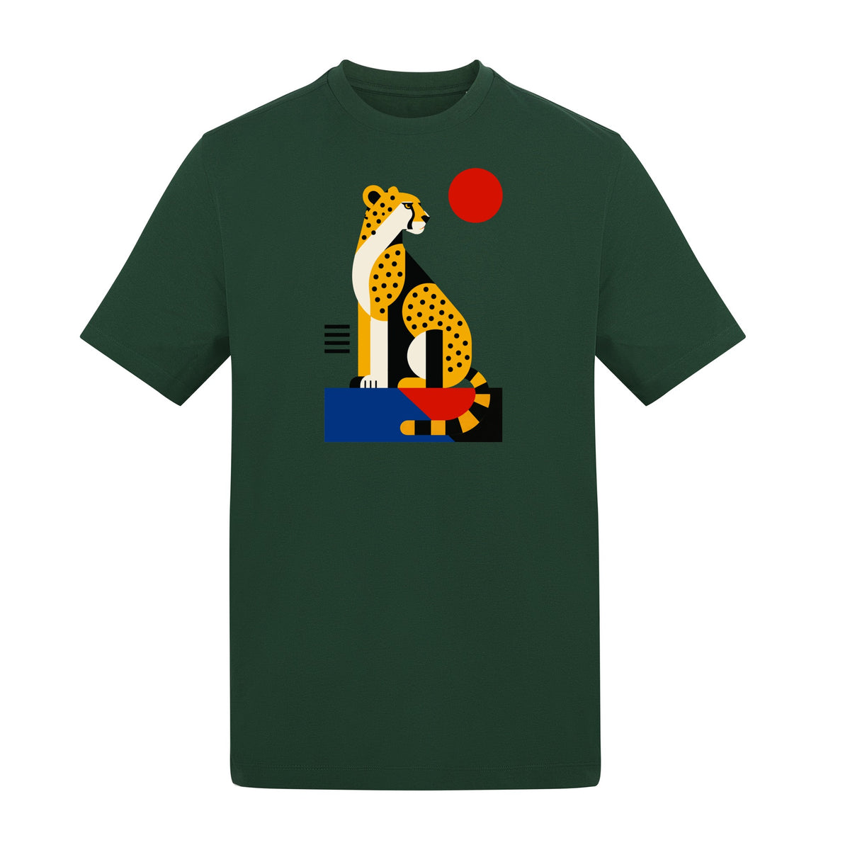 Poised Cheetah Adult Unisex T-shirt from the Modern Menagerie Range