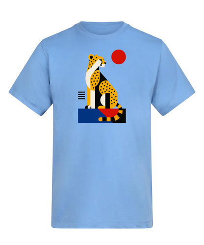 Poised Cheetah Adult Unisex T-shirt from the Modern Menagerie Range
