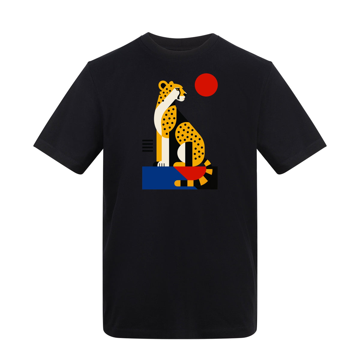 Poised Cheetah Adult Unisex T-shirt from the Modern Menagerie Range