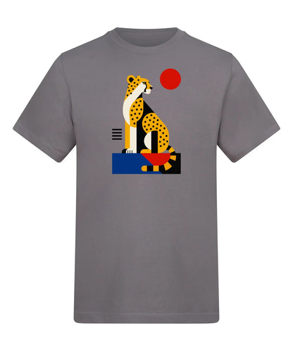 Poised Cheetah Adult Unisex T-shirt from the Modern Menagerie Range
