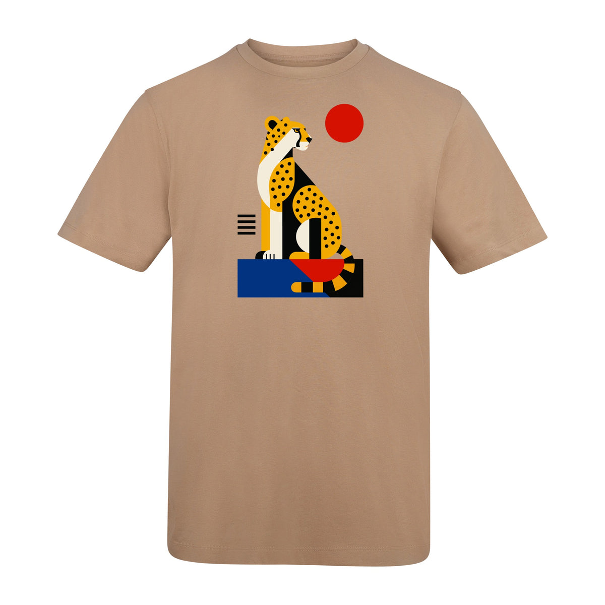 Poised Cheetah Adult Unisex T-shirt from the Modern Menagerie Range