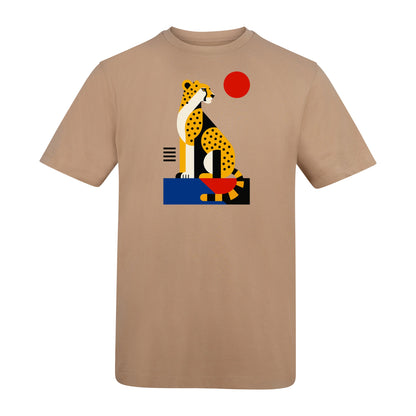 Poised Cheetah Adult Unisex T-shirt from the Modern Menagerie Range
