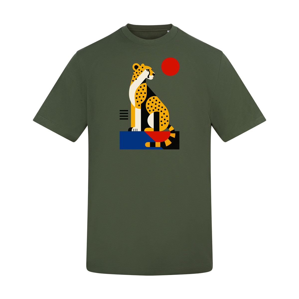 Poised Cheetah Adult Unisex T-shirt from the Modern Menagerie Range
