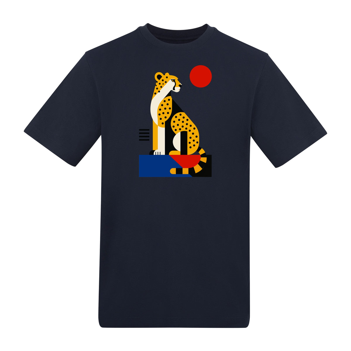 Poised Cheetah Adult Unisex T-shirt from the Modern Menagerie Range