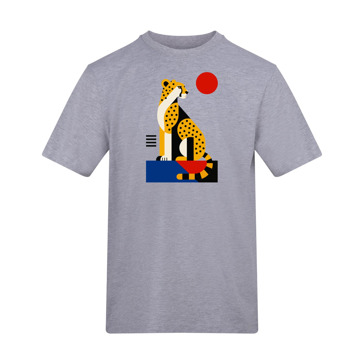 Poised Cheetah Adult Unisex T-shirt from the Modern Menagerie Range