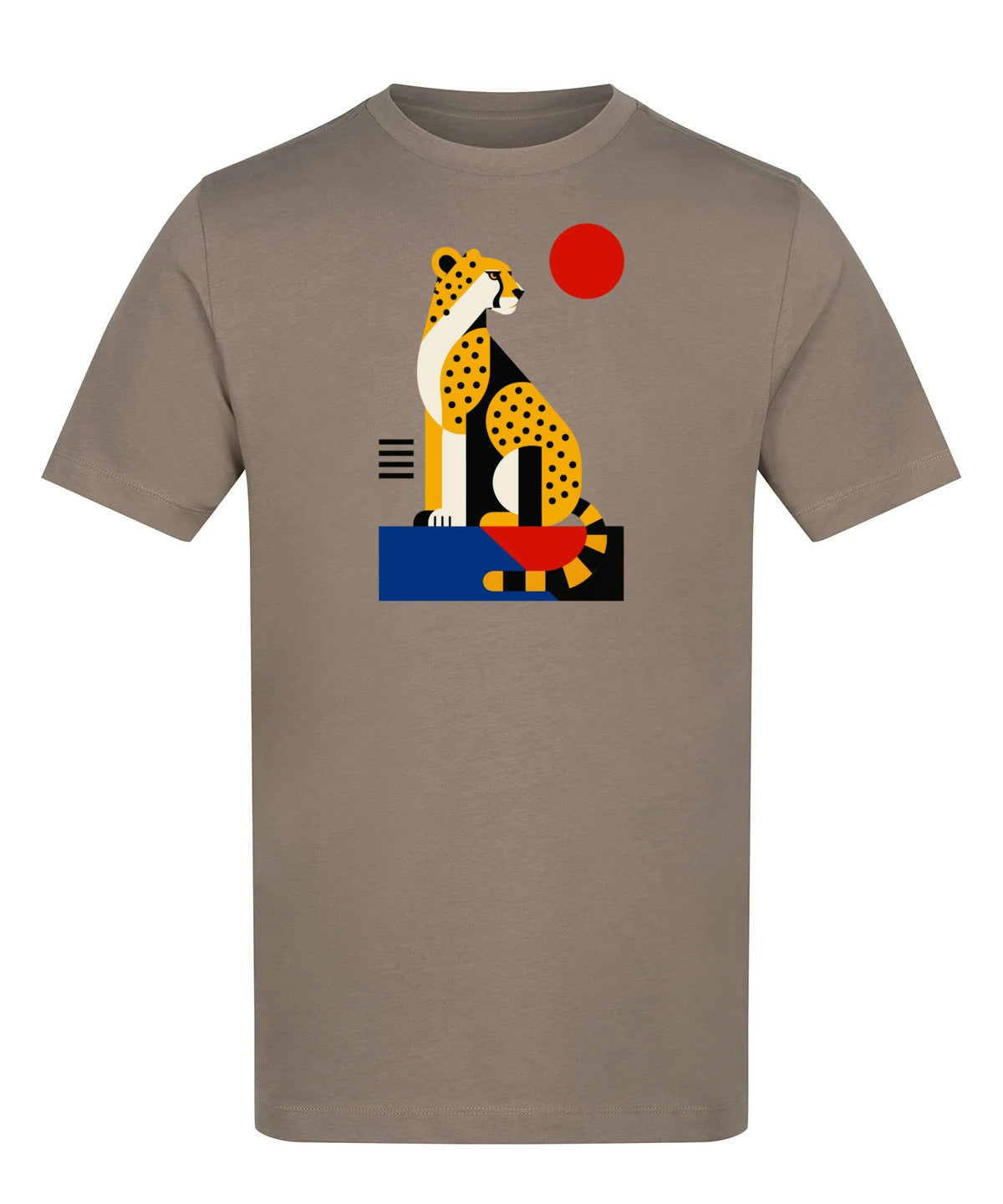 Poised Cheetah Adult Unisex T-shirt from the Modern Menagerie Range
