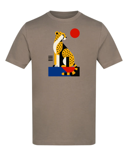 Poised Cheetah Adult Unisex T-shirt from the Modern Menagerie Range