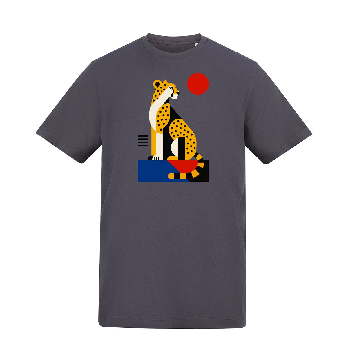 Poised Cheetah Adult Unisex T-shirt from the Modern Menagerie Range