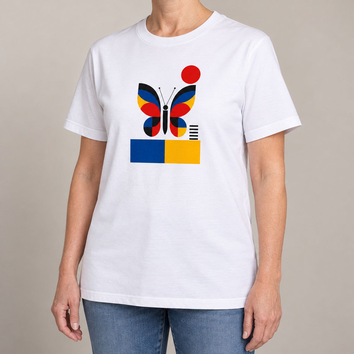 Butterfly in Balance Adult Unisex T-shirt - Modern Menagerie Range lead image