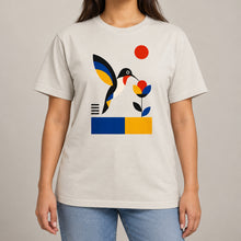 Hummingbird Bloom Adult Unisex T-shirt - Modern Menagerie Range lead image