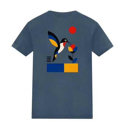 Hummingbird Bloom Adult Unisex T-shirt - Modern Menagerie Range