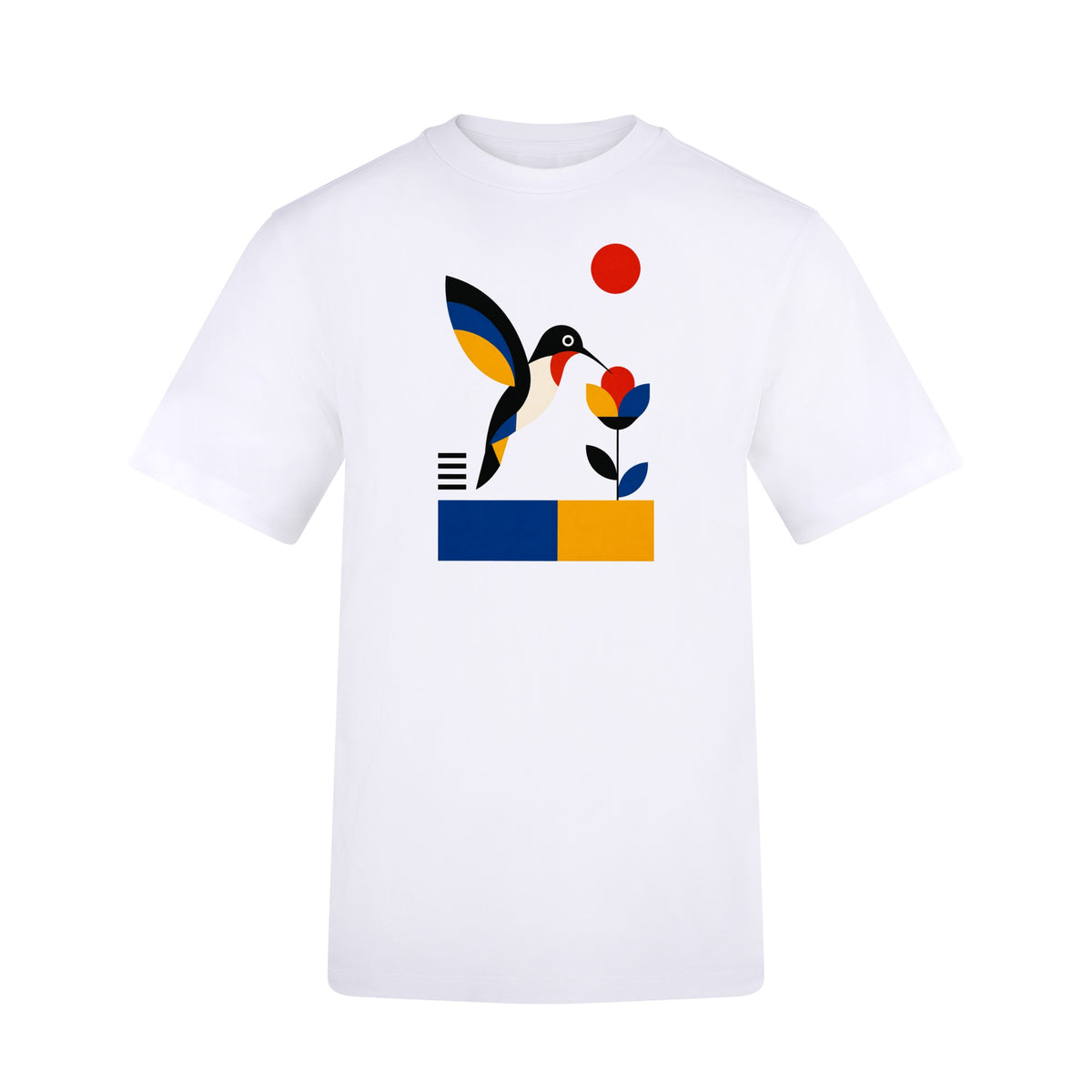 Hummingbird Bloom Adult Unisex T-shirt - Modern Menagerie Range