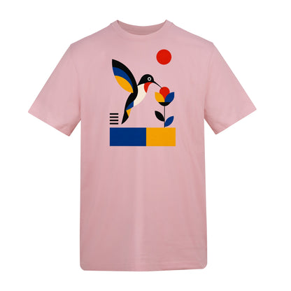 Hummingbird Bloom Adult Unisex T-shirt - Modern Menagerie Range
