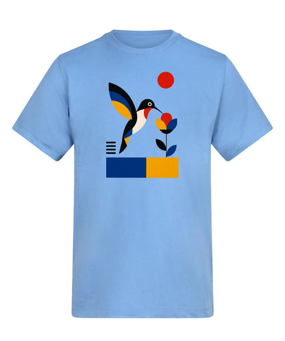 Hummingbird Bloom Adult Unisex T-shirt - Modern Menagerie Range