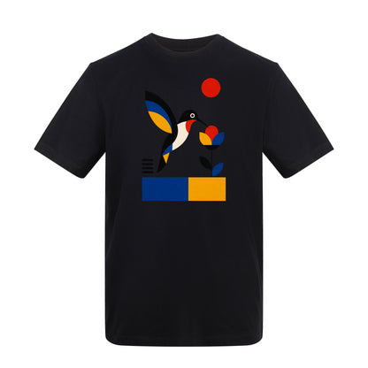 Hummingbird Bloom Adult Unisex T-shirt - Modern Menagerie Range