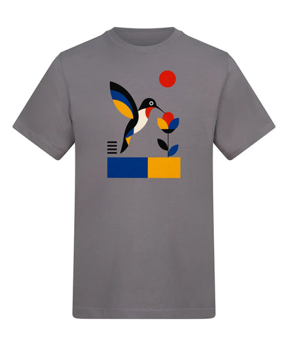 Hummingbird Bloom Adult Unisex T-shirt - Modern Menagerie Range