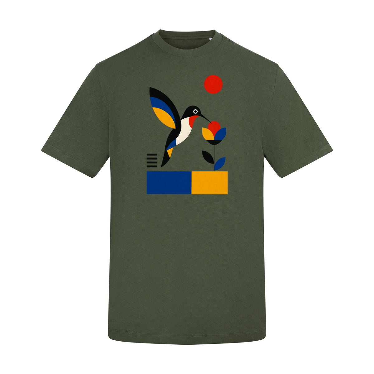 Hummingbird Bloom Adult Unisex T-shirt - Modern Menagerie Range