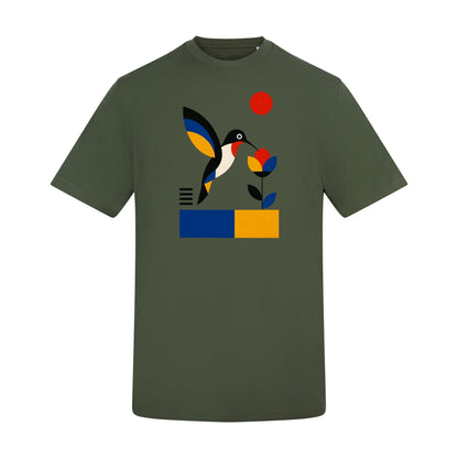 Hummingbird Bloom Adult Unisex T-shirt - Modern Menagerie Range