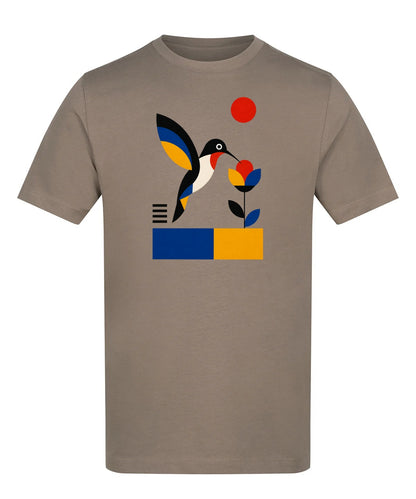 Hummingbird Bloom Adult Unisex T-shirt - Modern Menagerie Range