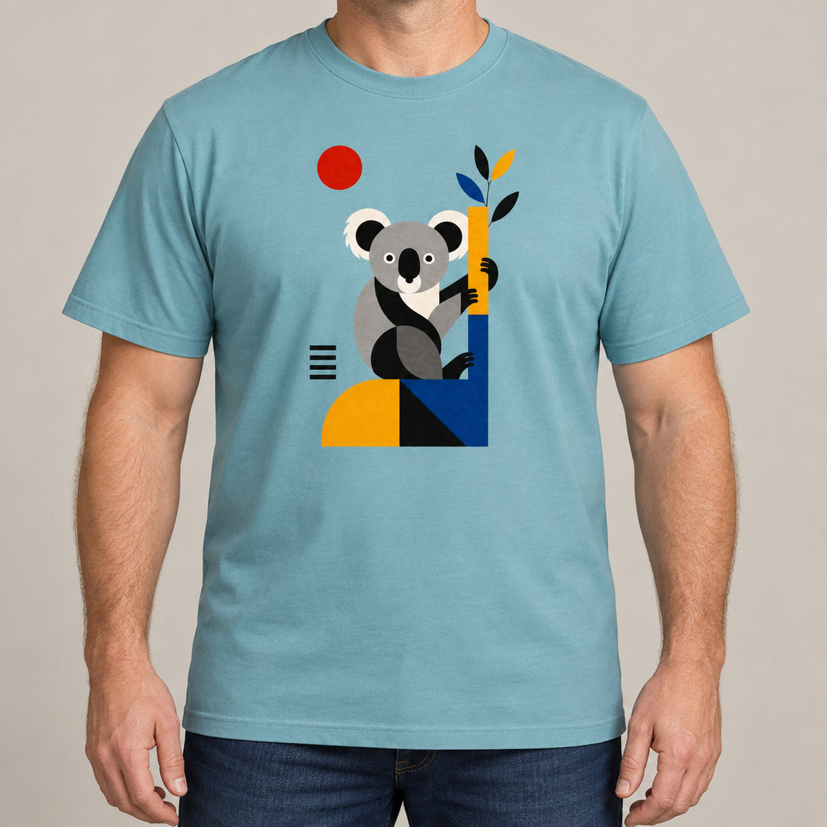 Climbing Koala Adult Unisex T-shirt - Modern Menagerie Range lead image