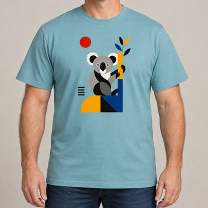 Climbing Koala Adult Unisex T-shirt - Modern Menagerie Range lead image