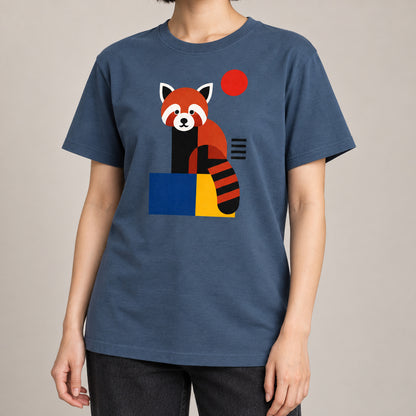 Red Panda Poise Adult Unisex T-shirt - Modern Menagerie Range lead image