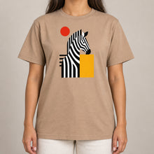 Zebra Rhythm Adult Unisex T-shirt - Modern Menagerie Range lead image