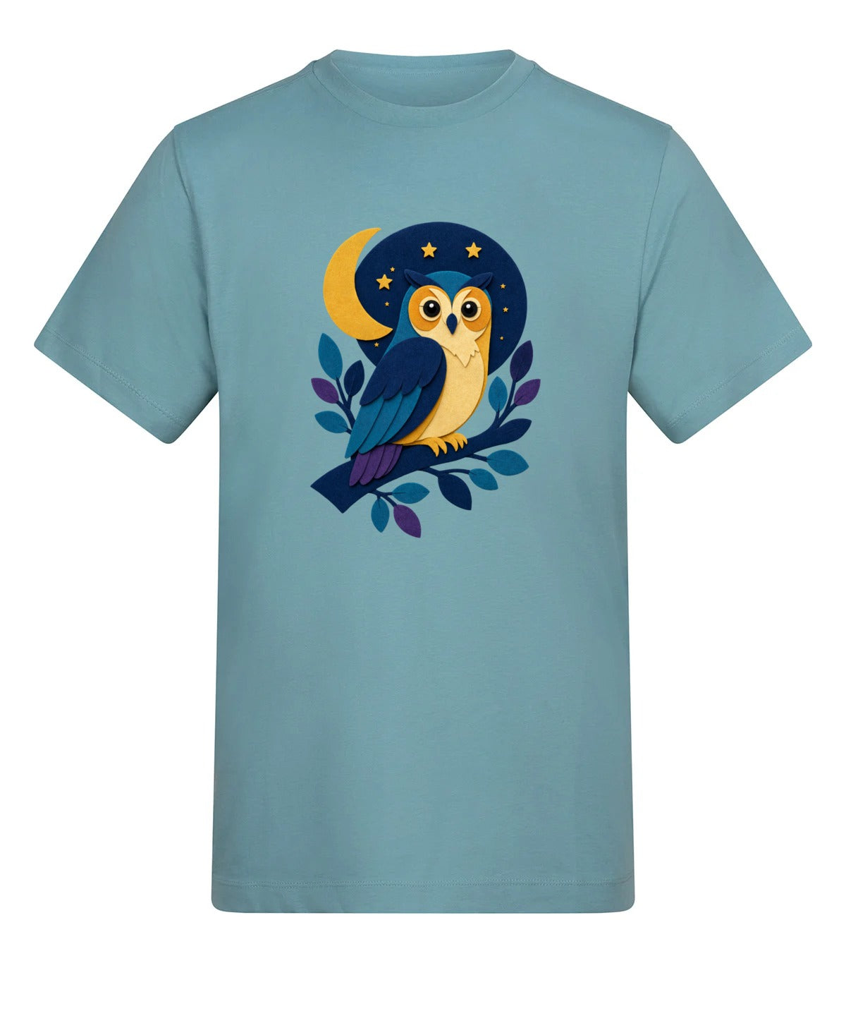 Owl in the Moonlight Adult Unisex T-shirt - Felt & Fauna Range
