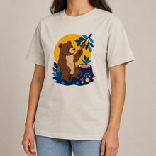 Bear's Woodland Wave Adult Unisex T-shirt - Felt & Fauna Range lead image
