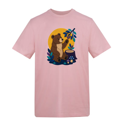 Bear's Woodland Wave Adult Unisex T-shirt - Felt & Fauna Range