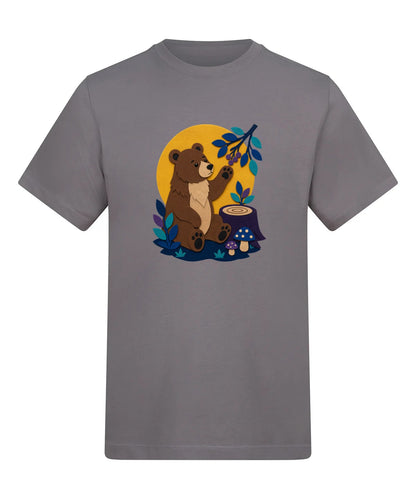 Bear's Woodland Wave Adult Unisex T-shirt - Felt & Fauna Range