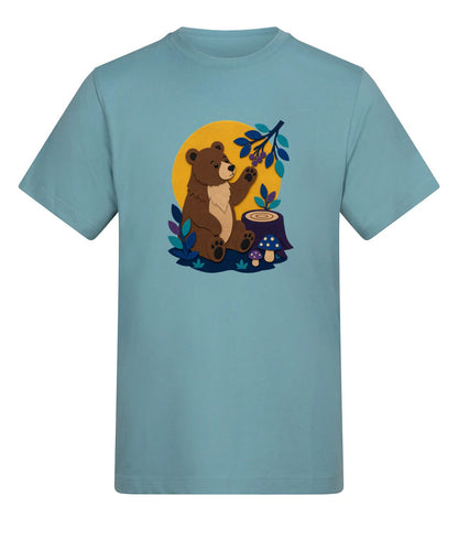 Bear's Woodland Wave Adult Unisex T-shirt - Felt & Fauna Range